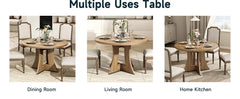 47.24" Round Dining Table for 4 – Modern American Style for Dining Room & Kitchen