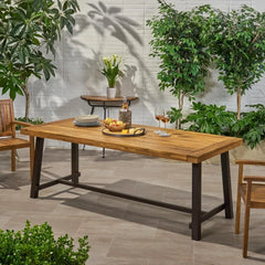 79" Outdoor Dining Table for 8 – Weather-Resistant Rectangular Patio Table for Garden, Yard, or Lounge