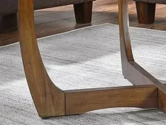 Round Wood Coffee Table – Mid Century Modern Walnut Centerpiece
