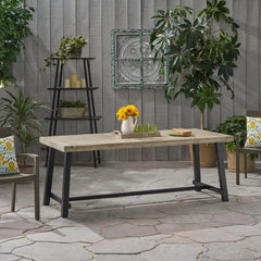 79" Outdoor Dining Table for 8 – Weather-Resistant Rectangular Patio Table for Garden, Yard, or Lounge