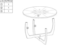 Round Wood Coffee Table – Mid Century Modern Walnut Centerpiece
