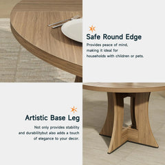 47.24" Round Dining Table for 4 – Modern American Style for Dining Room & Kitchen