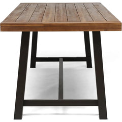 79" Outdoor Dining Table for 8 – Weather-Resistant Rectangular Patio Table for Garden, Yard, or Lounge