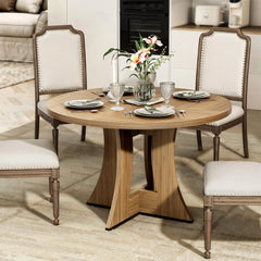 47.24" Round Dining Table for 4 – Modern American Style for Dining Room & Kitchen