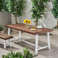 79" Outdoor Dining Table for 8 – Weather-Resistant Rectangular Patio Table for Garden, Yard, or Lounge