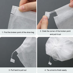 50 Pcs Thickened Non Woven Shoe Storage Bag Portable & Sunscreen - 50Pcs /Pack 32X38Cm Middle