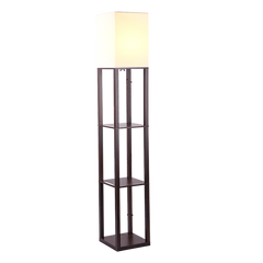 Shelf Floor Lamp - Shade Diffused Light Source with Open-Box Shelves
