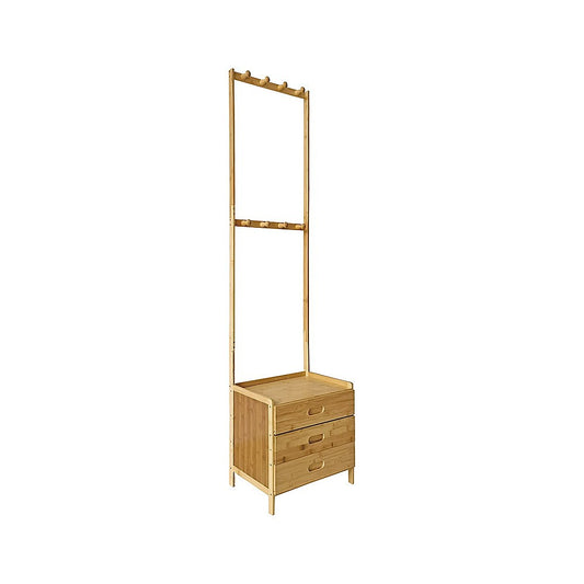 42x165cm Wooden Hall Stand Modern Style Minimalist Home Floor Coat Rack with Drawer