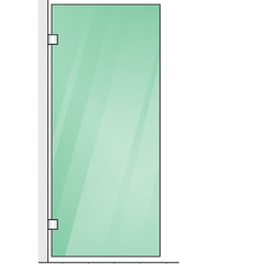 120x200cm Glass Shower Screen with White Wall Channel & Square Pole
