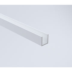 120x200cm Glass Shower Screen with White Wall Channel & Square Pole
