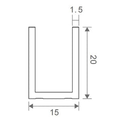120x200cm Glass Shower Screen with White Wall Channel & Square Pole
