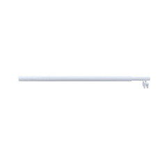 120x200cm Glass Shower Screen with White Wall Channel & Round Pole