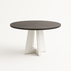 Round Farmhouse Dining Table for 4
