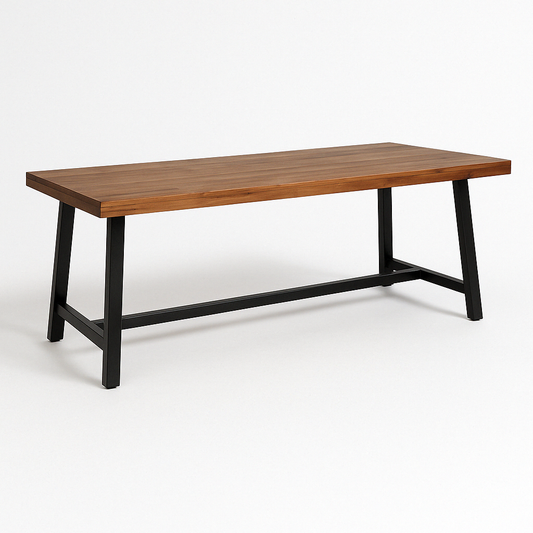 79" Outdoor Dining Table for 8 – Weather-Resistant Rectangular Patio Table for Garden, Yard, or Lounge