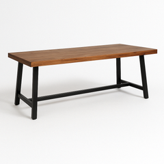 79" Outdoor Dining Table for 8 – Weather-Resistant Rectangular Patio Table for Garden, Yard, or Lounge
